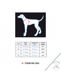 Harnais Neewa Sport Ajustable Bleu Alpin'Dog Taille